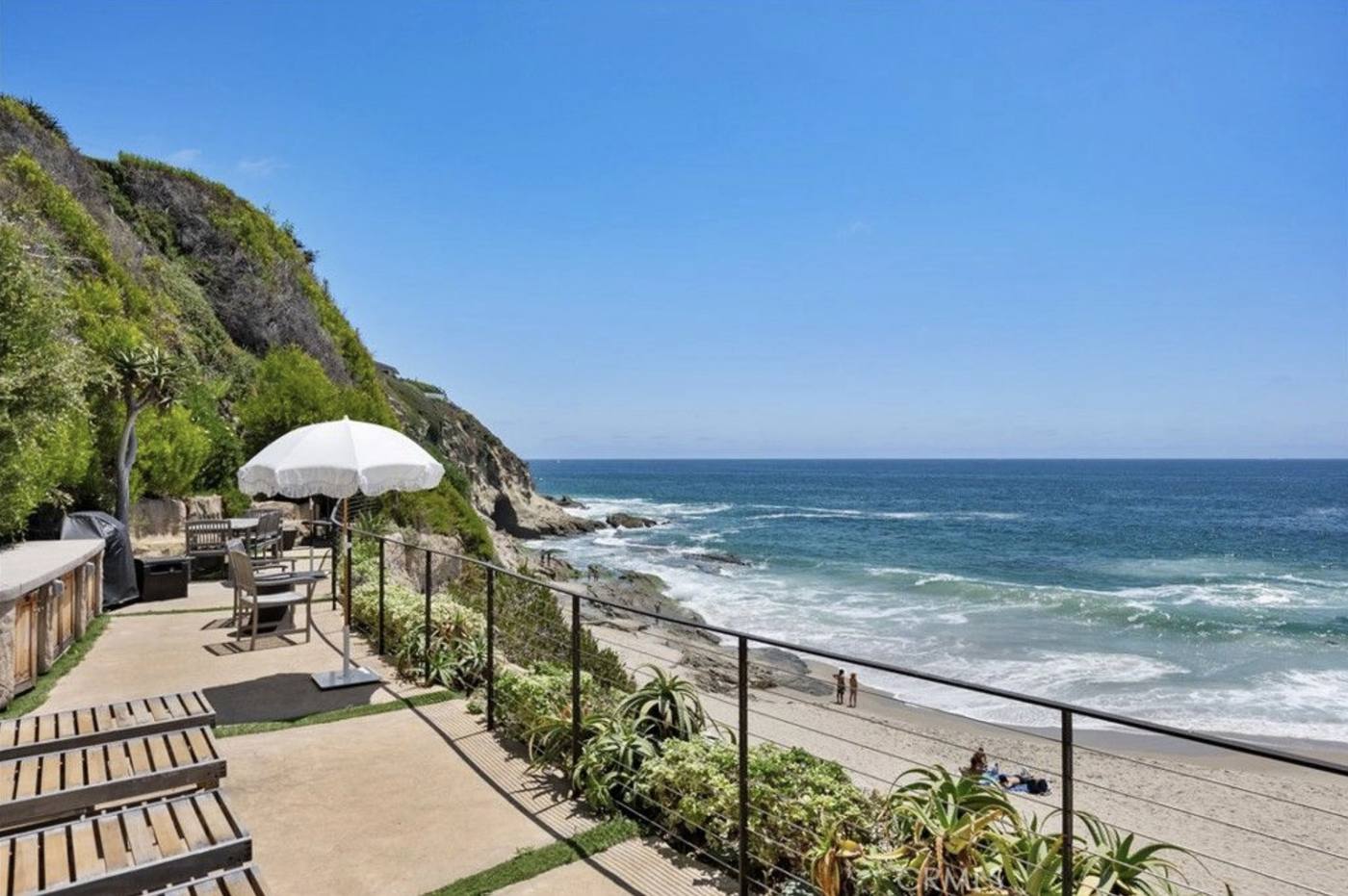 Terrace with umbrella