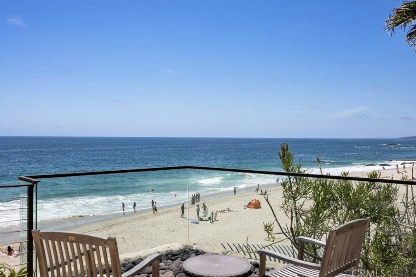 Beach view from chairs
