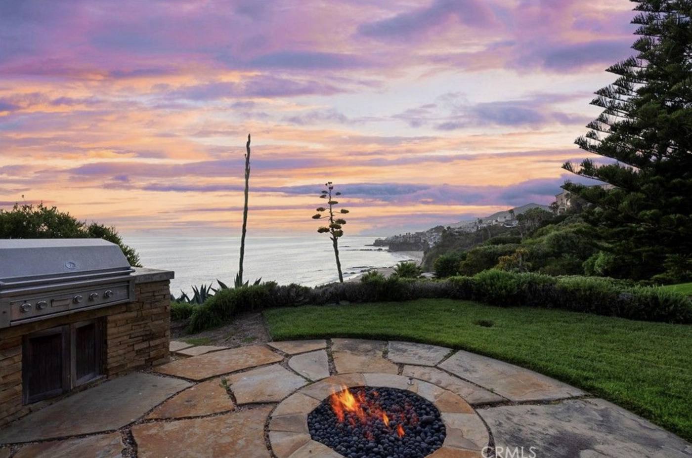 Fire pit sunset