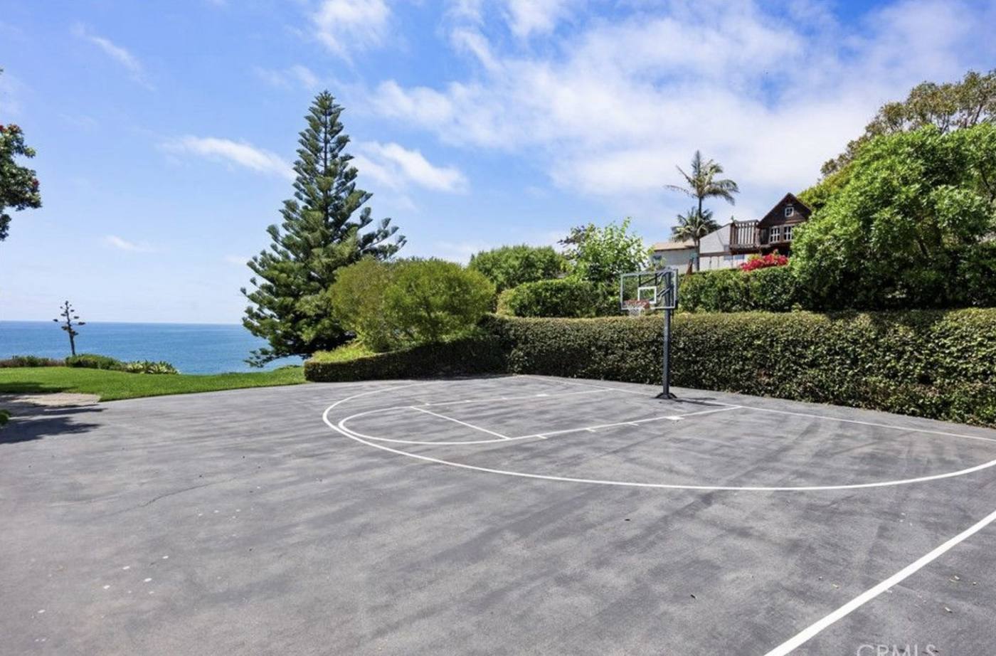 Basketball court ocean