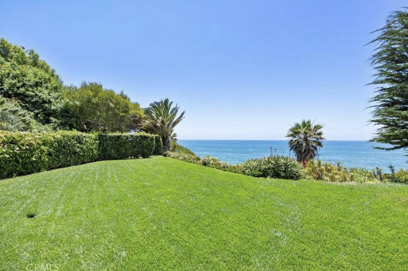 Lawn and ocean